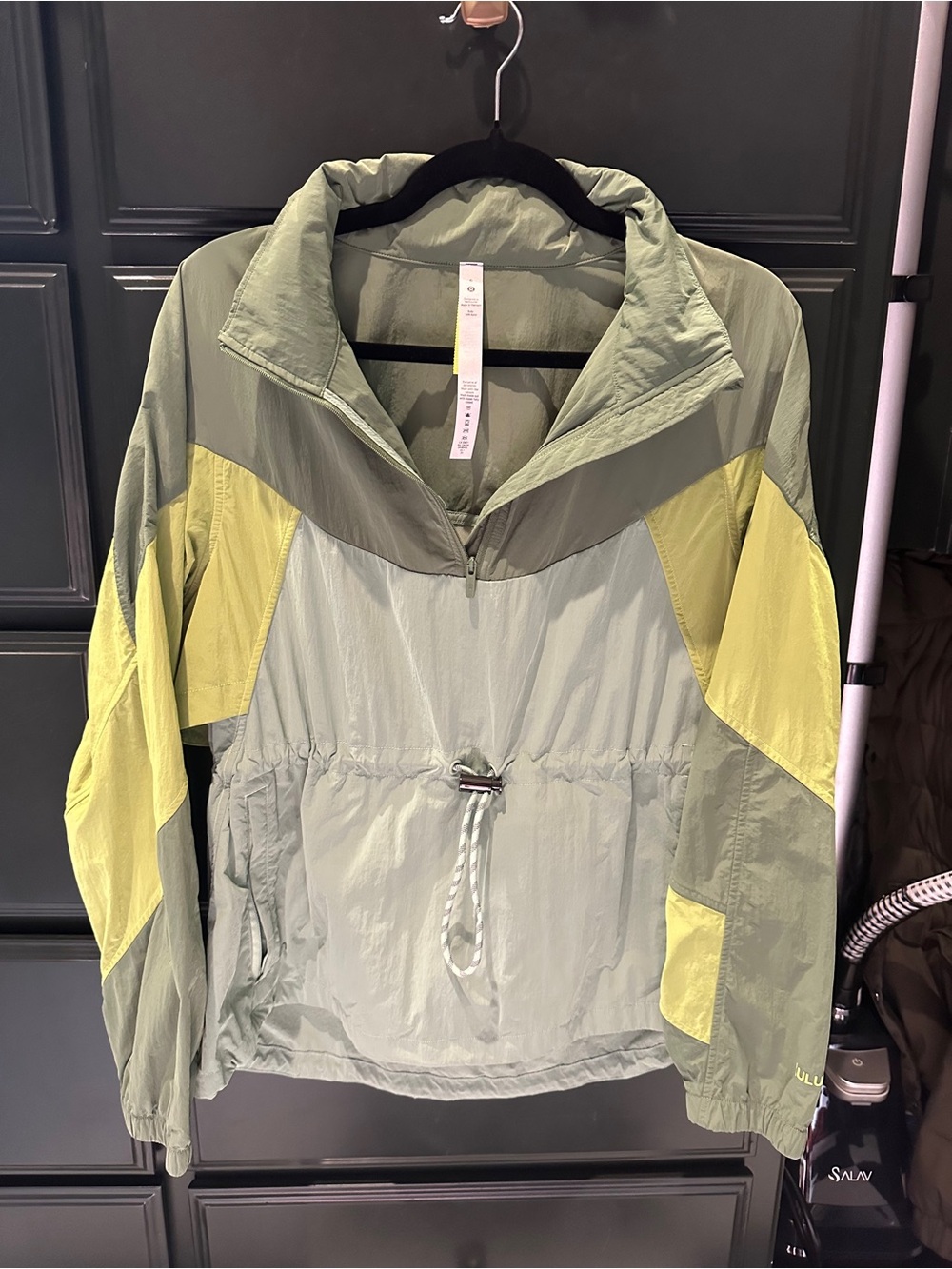 Lululemon Light Green and Yellow Windbreaker Jacket - Unknown Brand